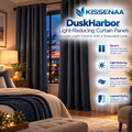 Kissenaa™ DuskHarbor Light-Reducing Curtain Panels — Pair