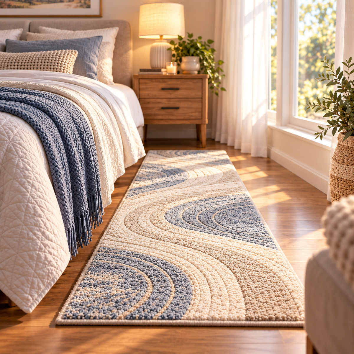 Kissenaa™ SoftArc Bedside Runner Rug