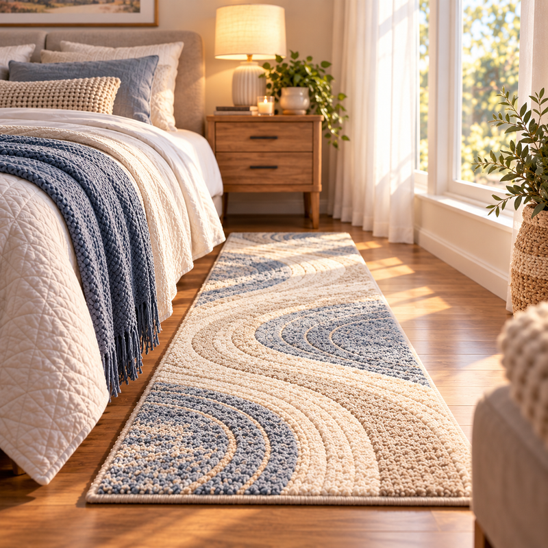 Kissenaa™ SoftArc Bedside Runner Rug