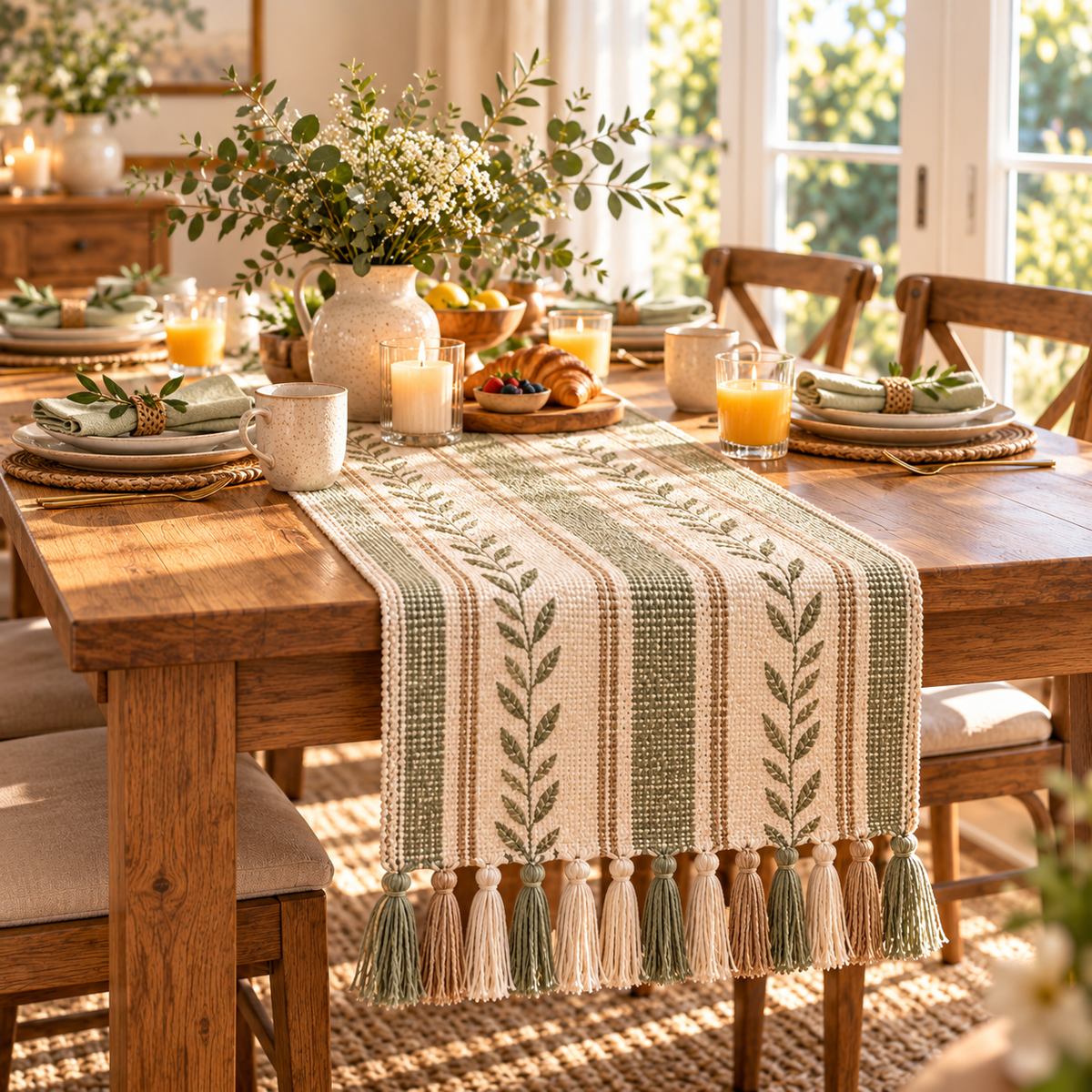 Kissenaa™ MeadowLine Woven Table Runner