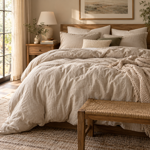 Kissenaa™ CloudLoom Washed Duvet Cover Set