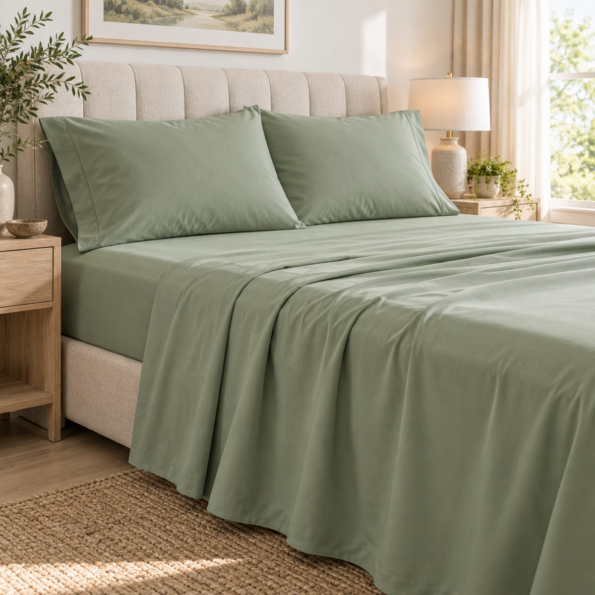 Kissenaa™ MeadowEase Cotton-Rich Sheet Set