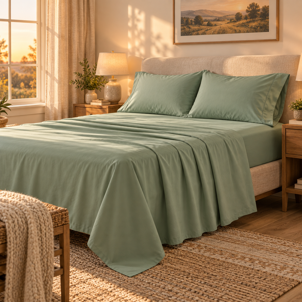 Kissenaa™ MeadowEase Cotton-Rich Sheet Set
