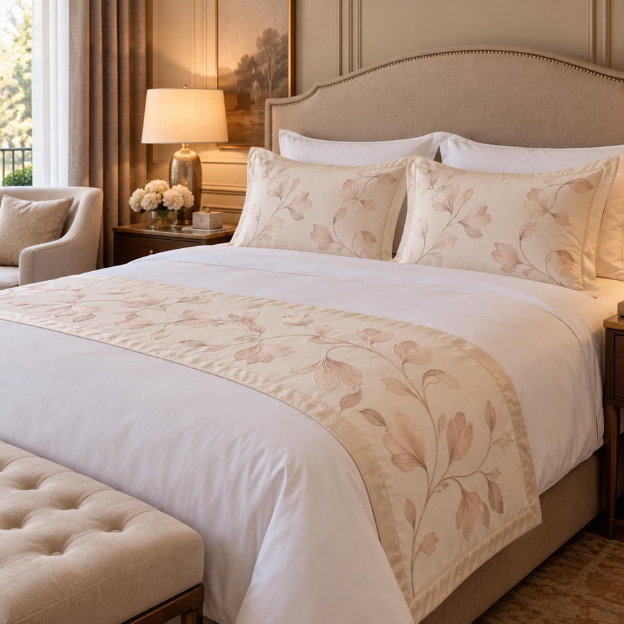 Kissenaa™ MoonPetal Bed Runner & Sham Set