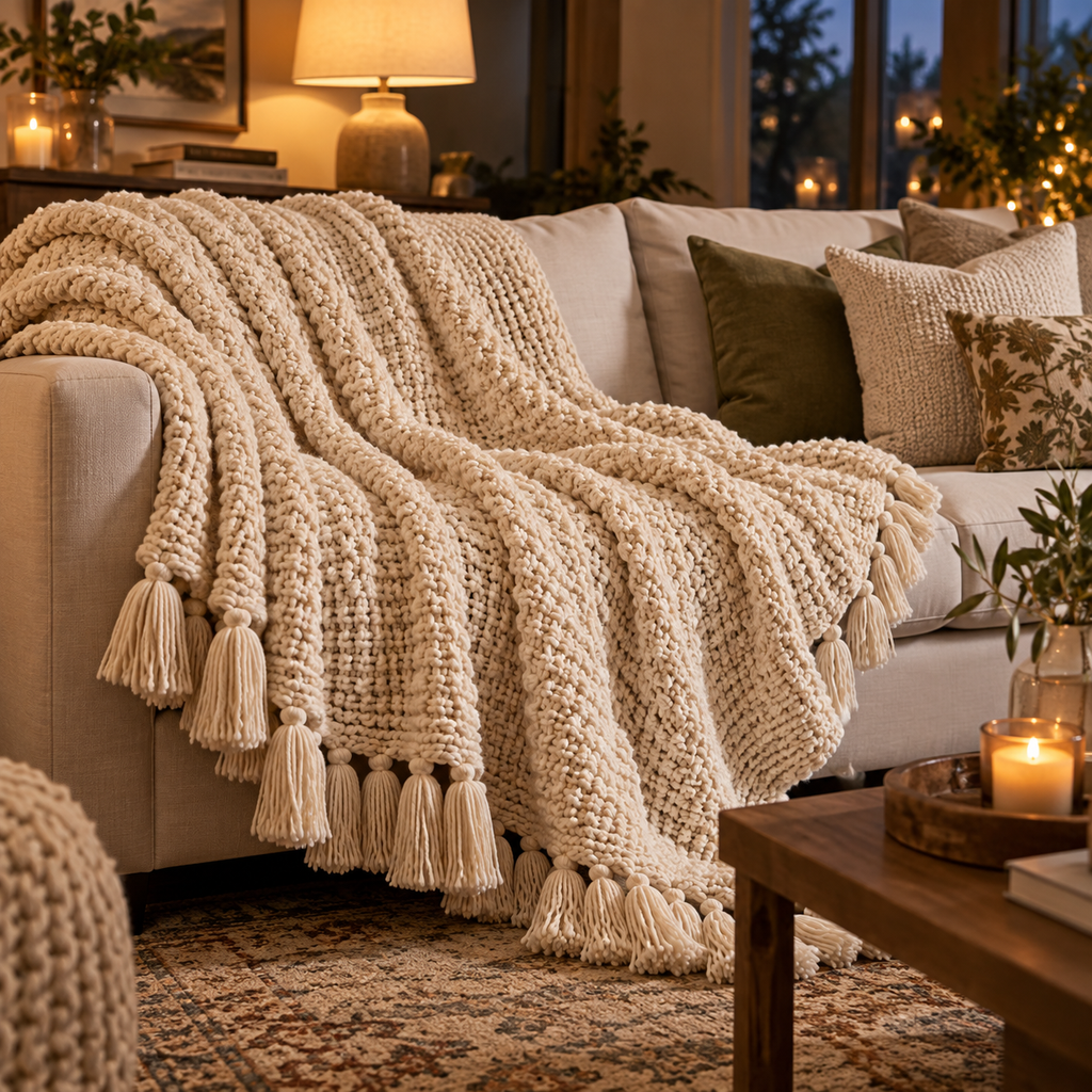 Kissenaa™ HavenKnot Textured Throw Blanket