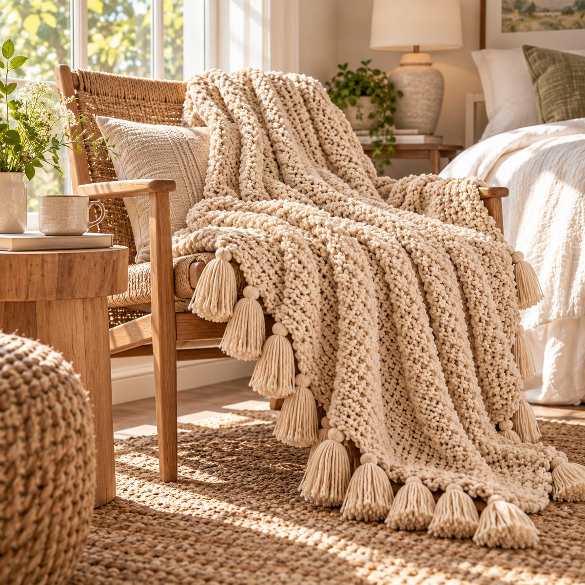 Kissenaa™ HavenKnot Textured Throw Blanket