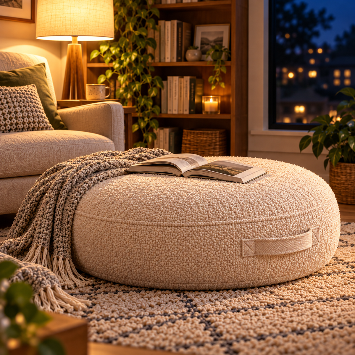 Kissenaa™ DriftCloud Bouclé Floor Cushion