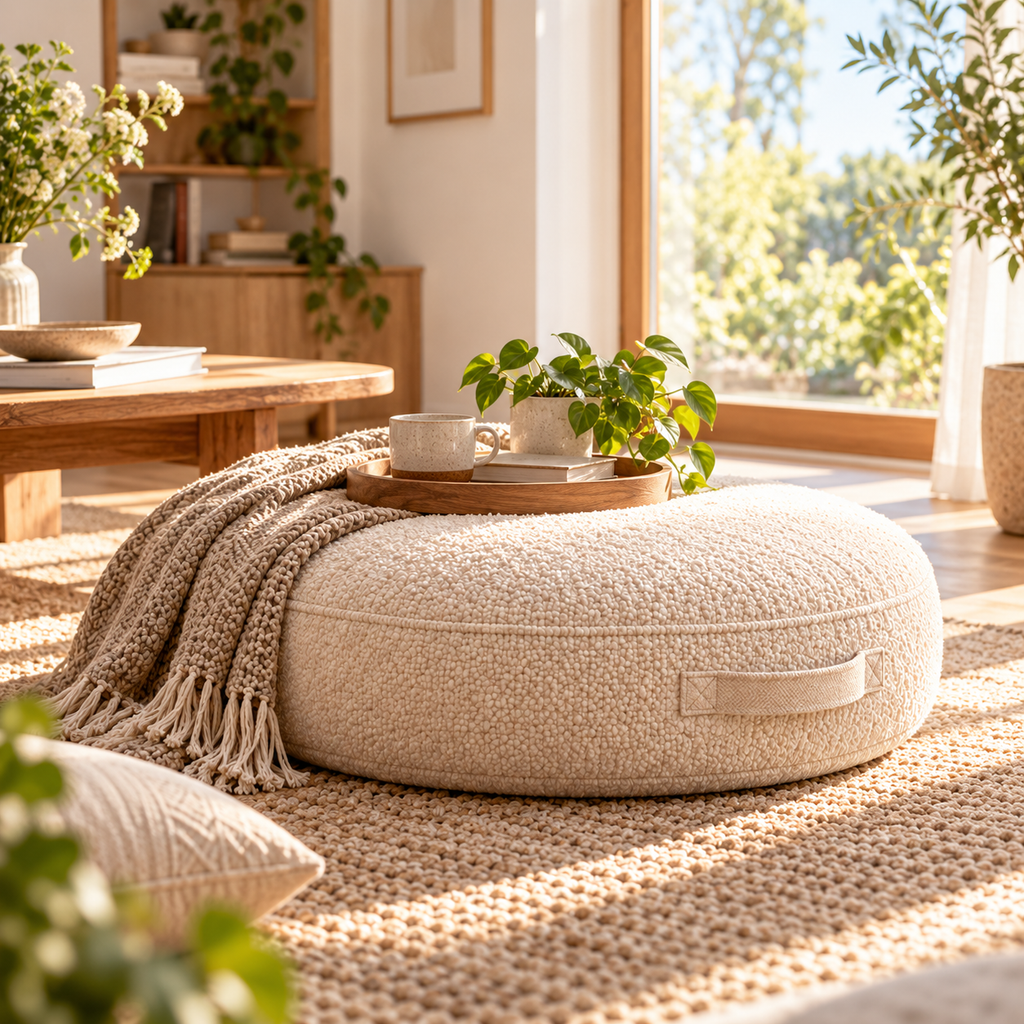 Kissenaa™ DriftCloud Bouclé Floor Cushion