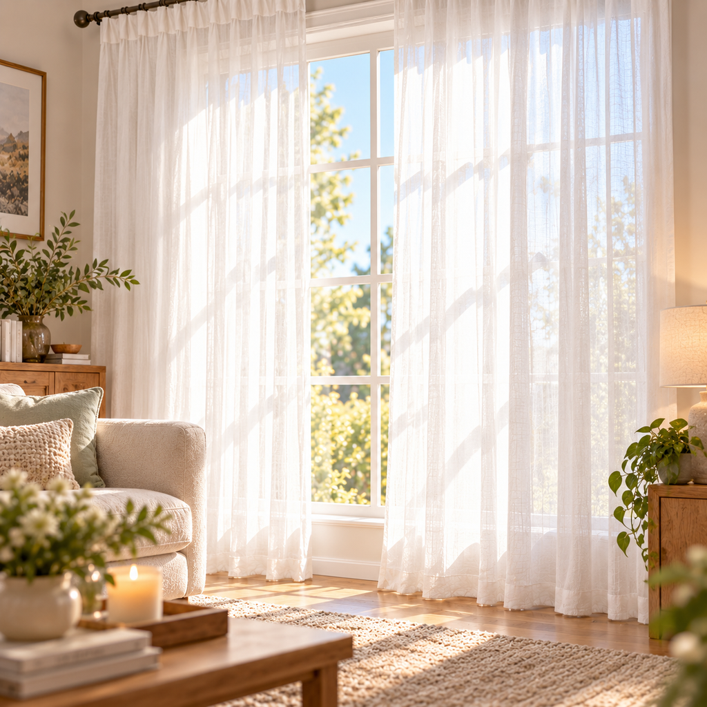 Kissenaa™ MorningVeil Sheer Curtain Panels — Pair